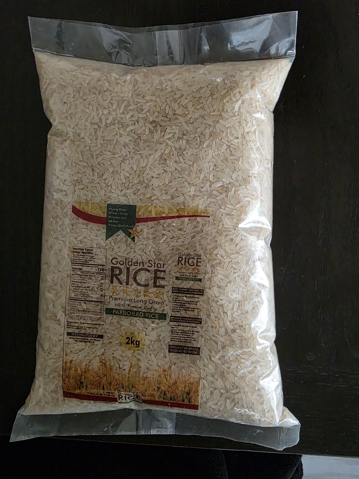Golden Star Rice 2 kg packed rice bag